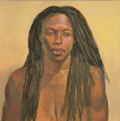 Portrait of Woman with long corn rows by Arye Shapiro
