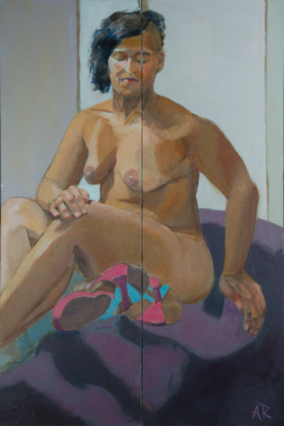 seated-nude-woman-with-salsa-shoes
