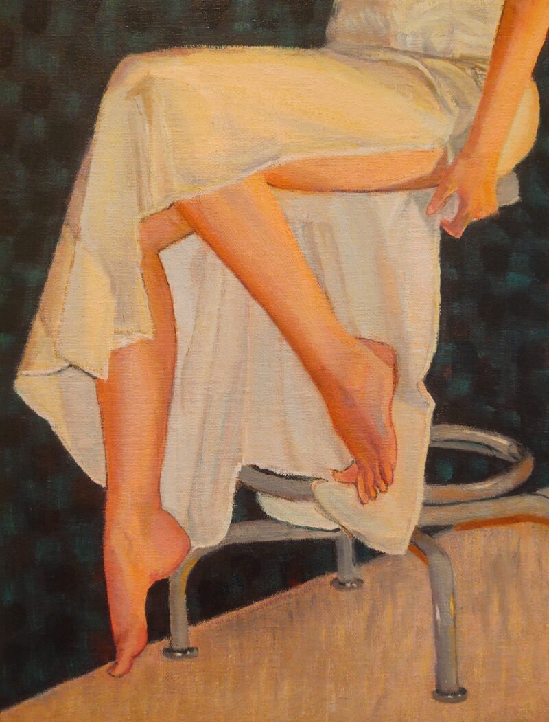 Showing My Legs, painting by Arye Shapiro